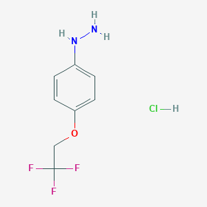 molecular formula C8H10ClF3N2O B106494 (4-(2,2,2-Trifluoroethoxy)phenyl)hydrazine hydrochloride CAS No. 115171-04-5