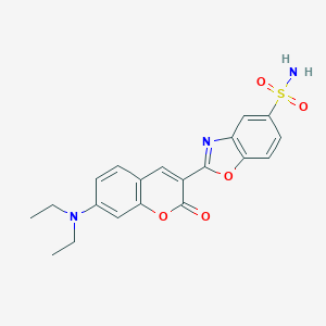 molecular formula C20H19N3O5S B106517 3-(5-(Aminosulfonyl)benzoxazol-2-yl)-7-(diethylamino)coumarin CAS No. 68427-35-0
