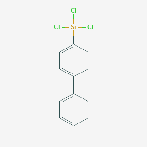 molecular formula C12H9Cl3Si B106521 p-Trichlorosilylbiphenyl CAS No. 18030-61-0
