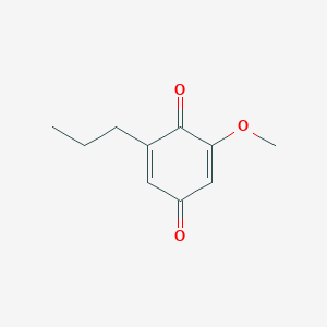molecular formula C10H12O3 B106532 2-Methoxy-6-propylcyclohexa-2,5-diene-1,4-dione CAS No. 15477-00-6