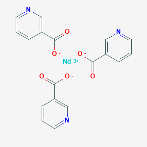 molecular formula C18H12N3NdO6 B106549 Neodymium nicotinate CAS No. 16512-00-8