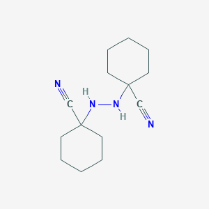 molecular formula C14H22N4 B106553 1-[2-(1-Cyanocyclohexyl)hydrazinyl]cyclohexane-1-carbonitrile CAS No. 17643-01-5