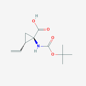 molecular formula C11H17NO4 B106639 (1R,2S)-1-叔丁氧羰氨基-2-乙烯基环丙烷羧酸 CAS No. 159622-10-3