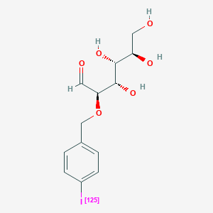 molecular formula C13H17IO6 B010669 2-O-(4-Iodobenzyl)glucose CAS No. 108736-66-9
