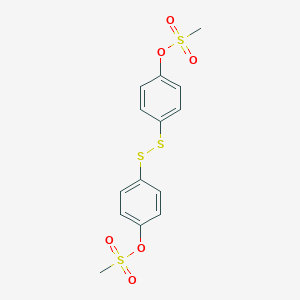molecular formula C14H14O6S4 B010677 [4-[(4-Methylsulfonyloxyphenyl)disulfanyl]phenyl] methanesulfonate CAS No. 107014-69-7