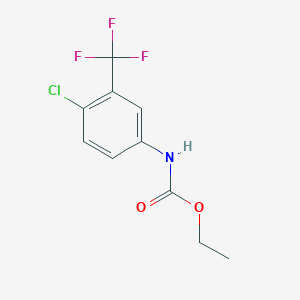 molecular formula C10H9ClF3NO2 B106815 Ethyl 4-chloro-3-trifluoromethylcarbanilate CAS No. 18585-06-3