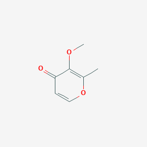 molecular formula C7H8O3 B106842 3-甲氧基-2-甲基-4H-吡喃-4-酮 CAS No. 4780-14-7