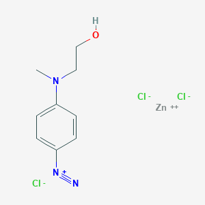 molecular formula C9H12Cl3N3OZn B106844 4-(2-Hydroxyethyl(methyl)amino)benzenediazonium zinc chloride CAS No. 15631-71-7