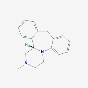 molecular formula C18H20N2 B106857 Dibenzo(c,f)pyrazino(1,2-a)azepine, 1,2,3,4,10,14b-hexahydro-2-methyl-, (14bS)- CAS No. 51152-88-6