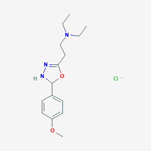 B010689 N,N-Diethyl-2-[2-(4-methoxyphenyl)-2,3-dihydro-1,3,4-oxadiazol-5-yl]ethanamine;chloride CAS No. 102504-35-8
