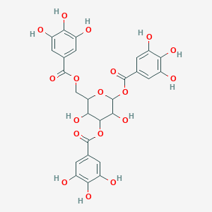 molecular formula C27H24O18 B106917 1,3,6-三-O-没食子酸-β-D-葡萄糖 CAS No. 18483-17-5