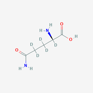 B107078 (2S)-2,5-diamino-2,3,3,4,4-pentadeuterio-5-oxopentanoic acid CAS No. 14341-78-7