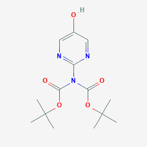 molecular formula C14H21N3O5 B107084 叔丁基 N-[(叔丁氧基)羰基]-N-(5-羟基嘧啶-2-基)氨基甲酸酯 CAS No. 914377-34-7