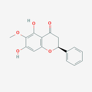 molecular formula C16H14O5 B107171 黄烷酮，5,7-二羟基-6-甲氧基- CAS No. 18956-18-8