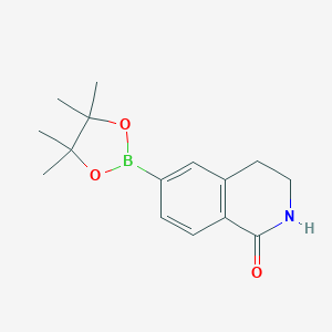 molecular formula C15H20BNO3 B107205 6-(4,4,5,5-四甲基-1,3,2-二氧杂硼环-2-基)-3,4-二氢异喹啉-1(2H)-酮 CAS No. 376584-30-4