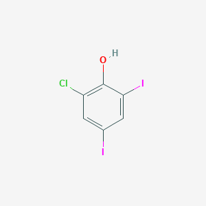 molecular formula C6H3ClI2O B107220 2-氯-4,6-二碘苯酚 CAS No. 15459-49-1