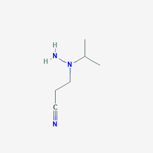 molecular formula C6H13N3 B107230 Propionitrile, 3-(1-isopropylhydrazino)- CAS No. 19335-09-2