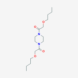 B107289 Piperazine, 1,4-bis(butoxyacetyl)- CAS No. 17149-27-8