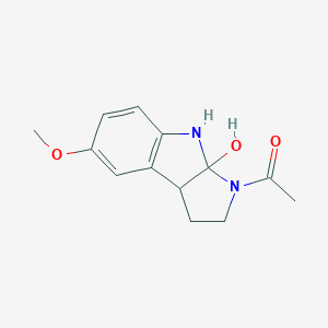 molecular formula C13H16N2O3 B010735 1-Acetyl-1,2,3,3a,8,8a-hexahydro-8a-hydroxy-5-methoxypyrrolo(2,3-b)indole CAS No. 109210-52-8