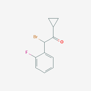B107352 2-Bromo-2-(2-fluorophenyl)-1-cyclopropylethanone CAS No. 204205-33-4