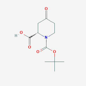 molecular formula C11H17NO5 B107517 (S)-1-(叔丁氧羰基)-4-氧代哌啶-2-羧酸 CAS No. 198646-60-5