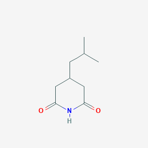 molecular formula C9H15NO2 B107519 4-(2-甲基丙基)哌啶-2,6-二酮 CAS No. 916982-10-0