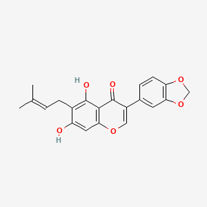 molecular formula C21H18O6 B10752376 Derrubone CAS No. 22044-58-2