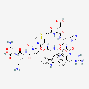 molecular formula C69H91N19O16S2 B10752512 Xeharwgcpp KD 