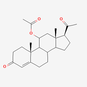 molecular formula C23H32O4 B10753337 11a-ACETOXYPROGESTERONE 