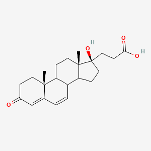 3-[(10R,13S,17R)-17-hydroxy-10,13-dimethyl-3-oxo-2,8,9,11,12,14,15,16-octahydro-1H-cyclopenta[a]phenanthren-17-yl]propanoic acid