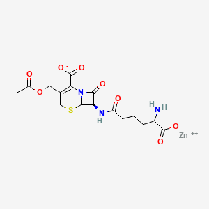 zinc;(7R)-3-(acetyloxymethyl)-7-[(5-amino-5-carboxylatopentanoyl)amino]-8-oxo-5-thia-1-azabicyclo[4.2.0]oct-2-ene-2-carboxylate