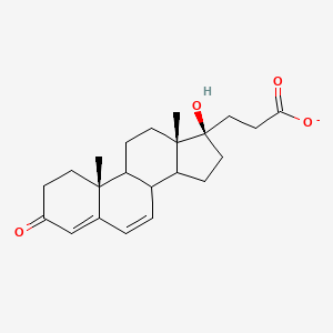 3-[(10R,13S,17R)-17-hydroxy-10,13-dimethyl-3-oxo-2,8,9,11,12,14,15,16-octahydro-1H-cyclopenta[a]phenanthren-17-yl]propanoate