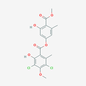 molecular formula C18H16Cl2O7 B10753901 Tumidulin methyl ether 