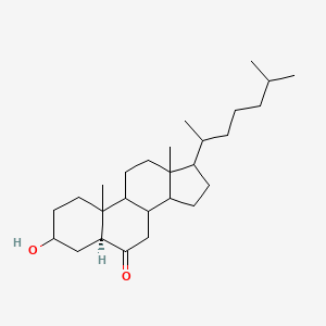 molecular formula C27H46O2 B10754002 (5S)-3-Hydroxy-10,13-dimethyl-17-(6-methylheptan-2-yl)-1,2,3,4,5,7,8,9,11,12,14,15,16,17-tetradecahydrocyclopenta[a]phenanthren-6-one 