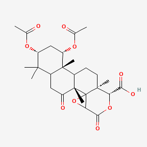 molecular formula C27H36O10 B10754107 Deacetoxy(7)-7-oxokhivorinic acid 