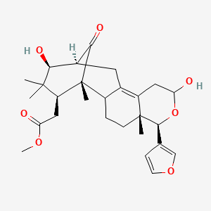 methyl 2-[(1R,5R,6R,13S,14S,16S)-6-(furan-3-yl)-8,14-dihydroxy-1,5,15,15-tetramethyl-17-oxo-7-oxatetracyclo[11.3.1.02,11.05,10]heptadec-10-en-16-yl]acetate