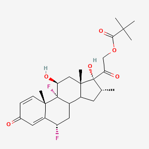 molecular formula C27H36F2O6 B10754152 Flumethazone pivalate 