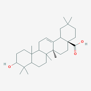 molecular formula C30H48O3 B10754182 (4aS,6aS)-10-hydroxy-2,2,6a,6b,9,9,12a-heptamethyl-1,3,4,5,6,6a,7,8,8a,10,11,12,13,14b-tetradecahydropicene-4a-carboxylic acid 