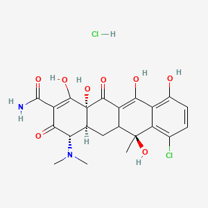 molecular formula C22H24Cl2N2O8 B10754196 Chlortetracycline HCl CAS No. 3671-08-7