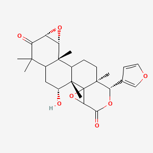 molecular formula C26H32O7 B10754248 1,2alpha-EPOXYDEACETOXYDIHYDROGEDUNIN 