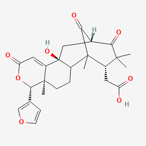 molecular formula C26H30O8 B10754265 8-Hydroxycarapinic acid 