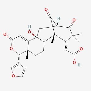 2-[(1R,5S,6R,11R,13R,16S)-6-(furan-3-yl)-11-hydroxy-1,5,15,15-tetramethyl-8,14,17-trioxo-7-oxatetracyclo[11.3.1.02,11.05,10]heptadec-9-en-16-yl]acetic acid