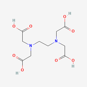 molecular formula C10H16N2O8<br>C10H16N2O8<br>((HOOCCH2)2NCH2)2 B10754320 Edetic Acid CAS No. 688-55-1