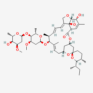 (1R,4S,5'S,6R,6'R,8R,10E,12S,13S,14E,16E,20R,21R,24S)-6'-[(2S)-butan-2-yl]-21,24-dihydroxy-12-[(2R,4R,5S,6S)-5-[(2S,4R,5S,6S)-5-hydroxy-4-methoxy-6-methyloxan-2-yl]oxy-4-methoxy-6-methyloxan-2-yl]oxy-5',11,13,22-tetramethylspiro[3,7,19-trioxatetracyclo[15.6.1.14,8.020,24]pentacosa-10,14,16,22-tetraene-6,2'-oxane]-2-one