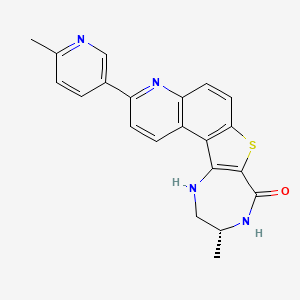 (15R)-15-methyl-5-(6-methylpyridin-3-yl)-11-thia-6,14,17-triazatetracyclo[8.8.0.02,7.012,18]octadeca-1(10),2(7),3,5,8,12(18)-hexaen-13-one