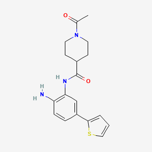 1-acetyl-N-(2-amino-5-thiophen-2-ylphenyl)piperidine-4-carboxamide