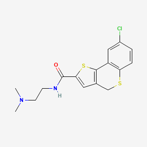 molecular formula C16H17ClN2OS2 B10754514 8-chloro-N-[2-(dimethylamino)ethyl]-4H-thieno[3,2-c]thiochromene-2-carboxamide 