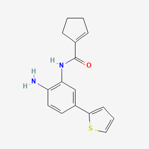 N-(2-amino-5-thiophen-2-ylphenyl)cyclopentene-1-carboxamide