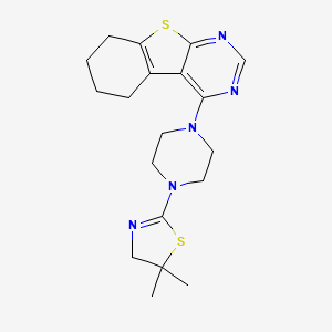 4-(4-(5,5-Dimethyl-4,5-dihydrothiazol-2-yl)piperazin-1-yl)-5,6,7,8-tetrahydrobenzo[4,5]thieno[2,3-d]pyrimidine