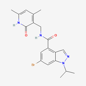 6-bromo-N-((1,2-dihydro-4,6-dimethyl-2-oxopyridin-3-yl)methyl)-1-isopropyl-1H-indazole-4-carboxamide